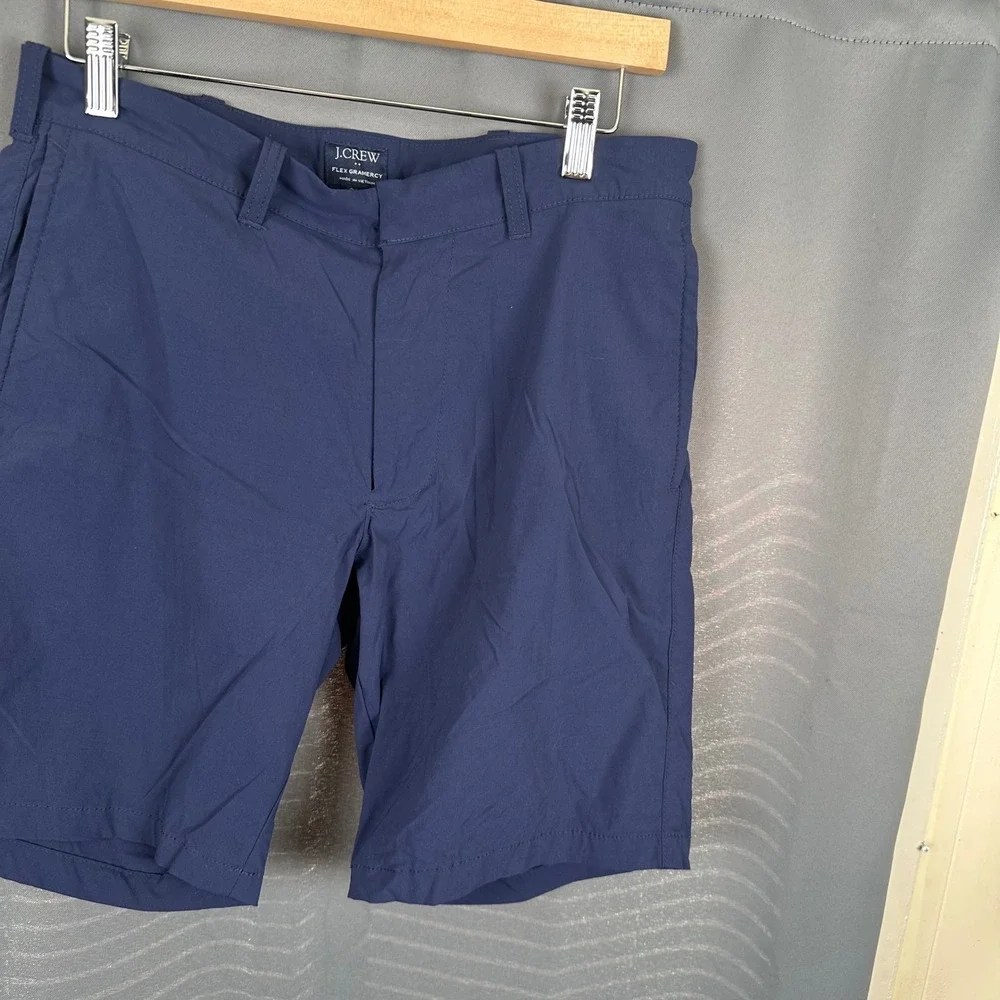JCrew Flex Gramercy Mens Shorts Navy Blue Size 31 Stretch Performance Casual